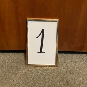 Frames with table numbers